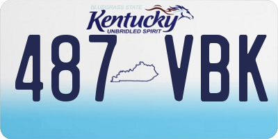 KY license plate 487VBK