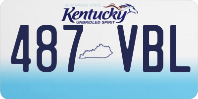KY license plate 487VBL