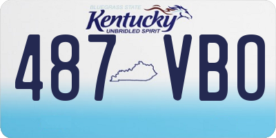 KY license plate 487VBO