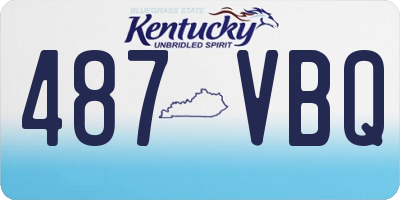 KY license plate 487VBQ