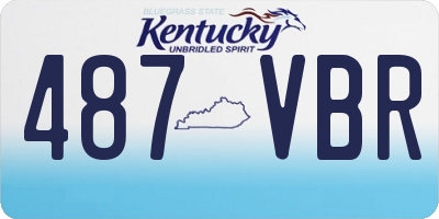 KY license plate 487VBR