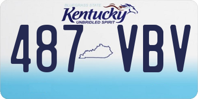 KY license plate 487VBV