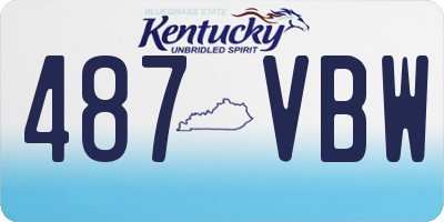 KY license plate 487VBW