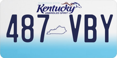 KY license plate 487VBY