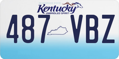 KY license plate 487VBZ