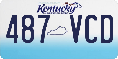 KY license plate 487VCD