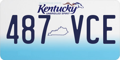 KY license plate 487VCE