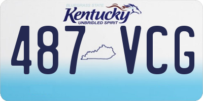 KY license plate 487VCG
