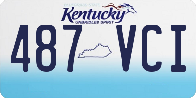 KY license plate 487VCI