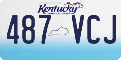 KY license plate 487VCJ