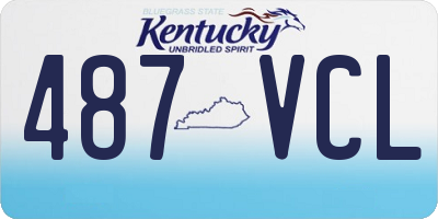 KY license plate 487VCL