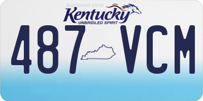 KY license plate 487VCM
