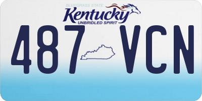 KY license plate 487VCN