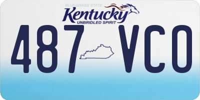 KY license plate 487VCO