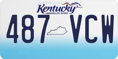 KY license plate 487VCW