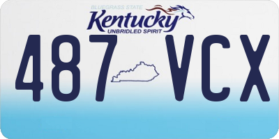 KY license plate 487VCX