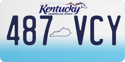 KY license plate 487VCY