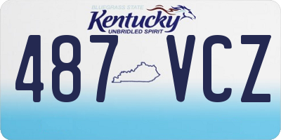 KY license plate 487VCZ