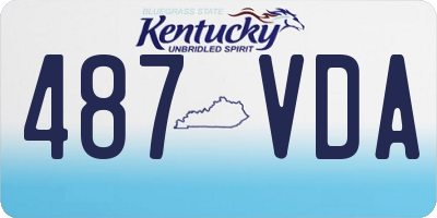 KY license plate 487VDA