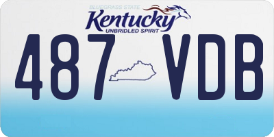KY license plate 487VDB