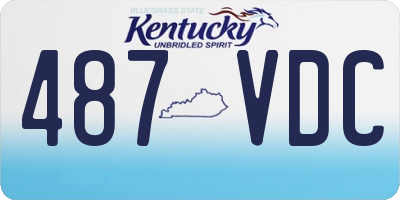 KY license plate 487VDC