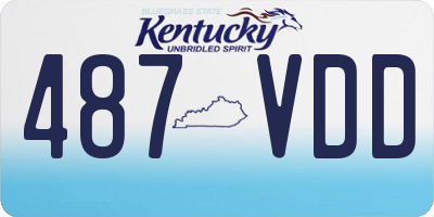 KY license plate 487VDD
