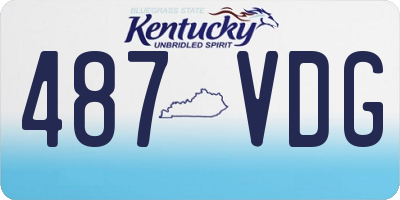 KY license plate 487VDG
