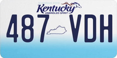 KY license plate 487VDH