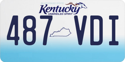 KY license plate 487VDI