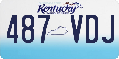 KY license plate 487VDJ