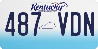 KY license plate 487VDN