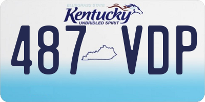 KY license plate 487VDP