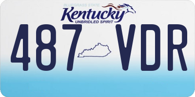 KY license plate 487VDR