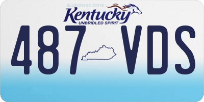KY license plate 487VDS
