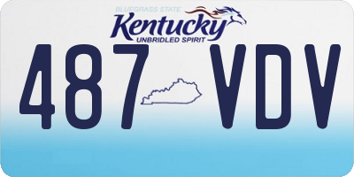 KY license plate 487VDV
