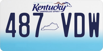 KY license plate 487VDW