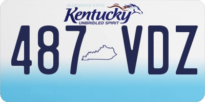 KY license plate 487VDZ