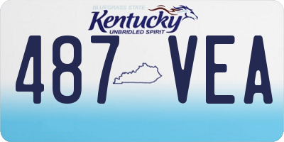 KY license plate 487VEA