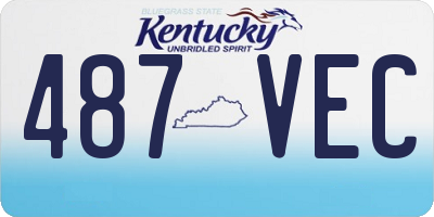 KY license plate 487VEC