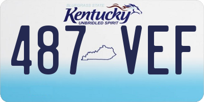 KY license plate 487VEF