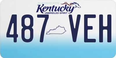 KY license plate 487VEH