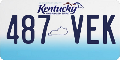 KY license plate 487VEK
