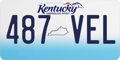 KY license plate 487VEL
