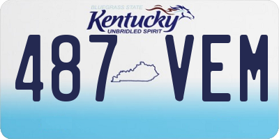 KY license plate 487VEM