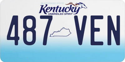 KY license plate 487VEN