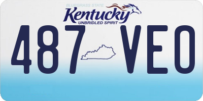 KY license plate 487VEO