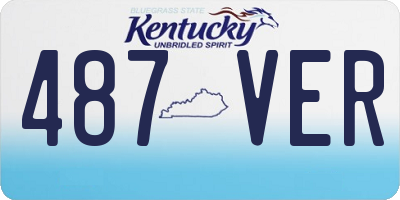 KY license plate 487VER