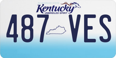 KY license plate 487VES