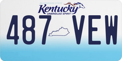 KY license plate 487VEW
