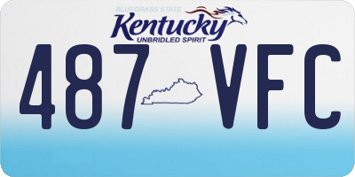 KY license plate 487VFC